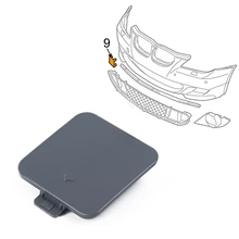 Amortecedor dianteiro tow eye gancho capa guarnição para bmw e60 5 seires m sport 2003-2010 novo