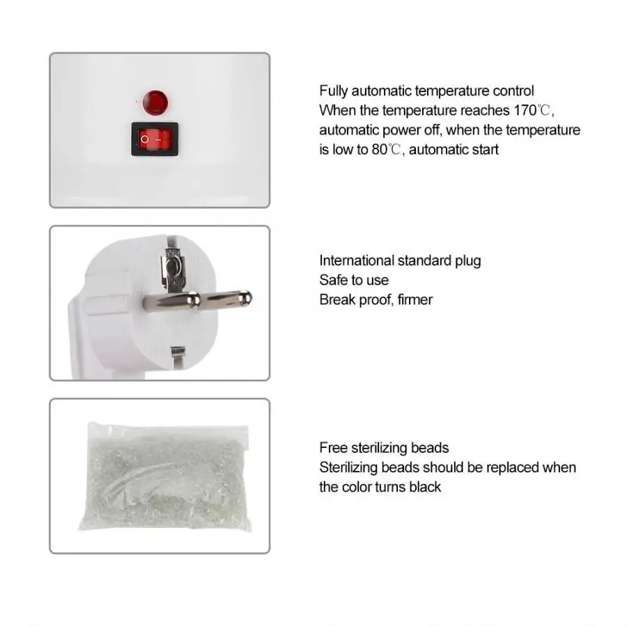Nail Art Tools Sterilizer Scissors Tweezers High Temperature UV Disinfection Sterilizing Machine for Manicure Salon Barber Shop