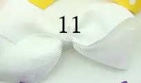 10 шт/2,75 дюймов, в горошек и бантом для волос для маленьких девочек корсажная лента бант заколка для волос Головные уборы Детские аксессуары для волос - Цвет: 11