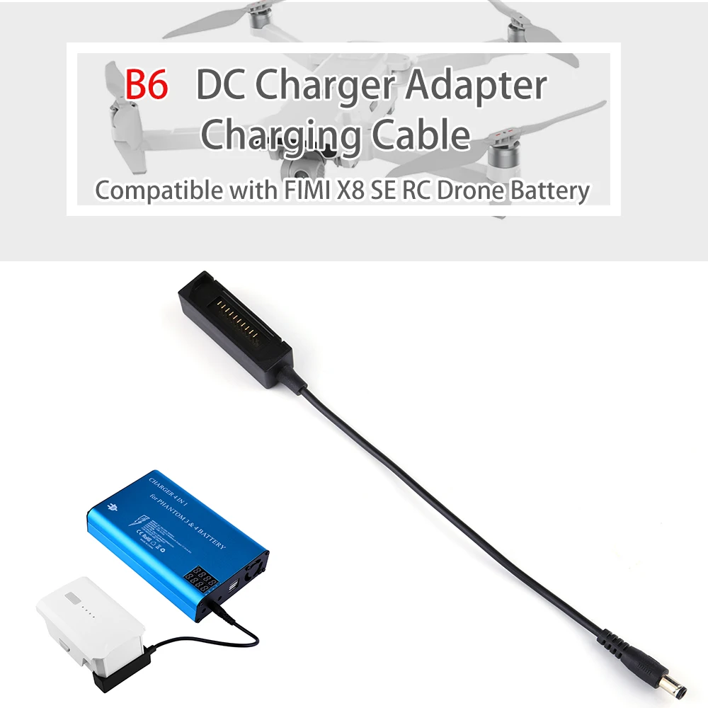 B6 B6AC DC Charger Adapter Charging Cable for FIMI X8 SE RC Drone Battery | Игрушки и хобби