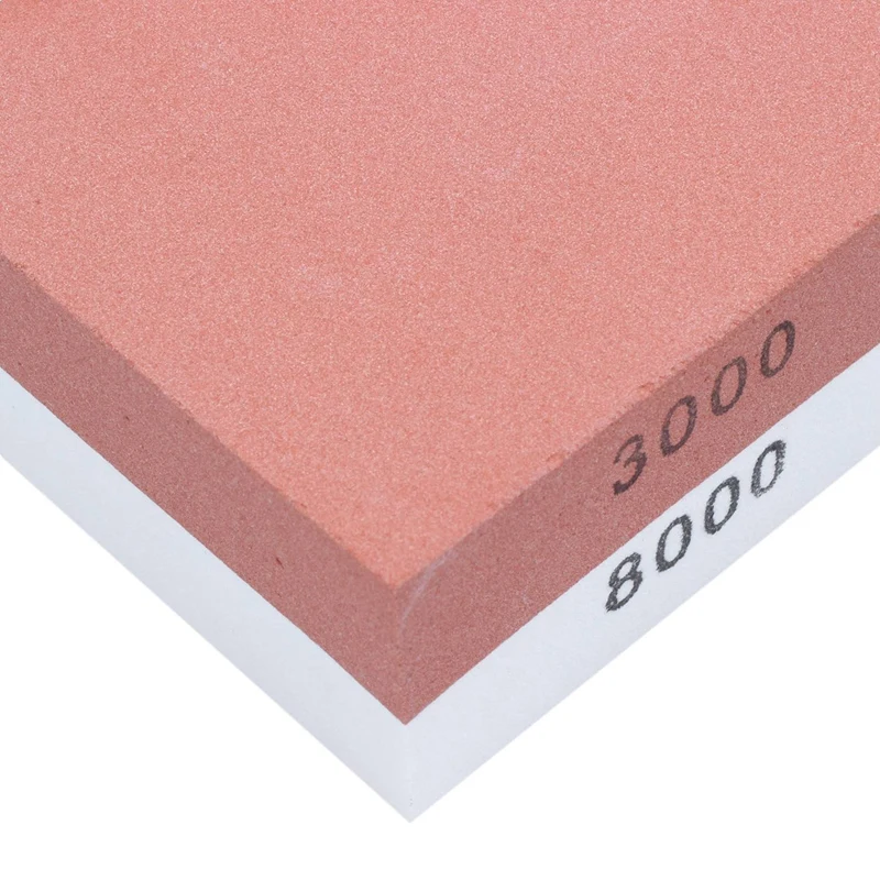 2 Set Sided Whetstone Set:1 Set 3000 and 8000 Grit for Knives with Non-Slip Bamboo Base and Free Angle Guide& 1 Set 400/1000 Gr