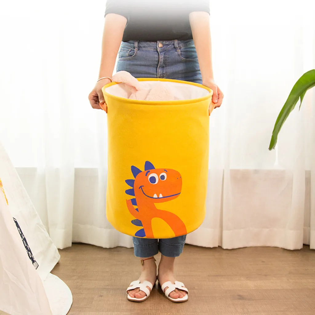 Eva Double Thickness Cartoon Cloth Art Folding Toy DirtyClothes Storage Basket