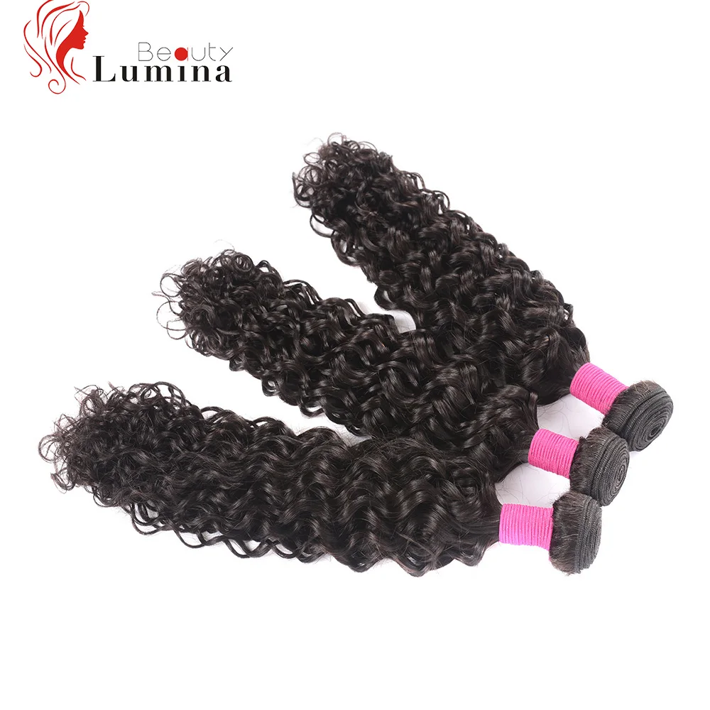 

New Arrival 3 Bundles Human Hair Brazilian Hair Weave Bundles Water Wave Extension Remy Human Hair Weave Beauty Lumina 8-30inch