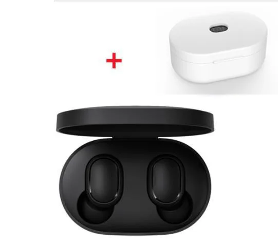 add cable add case Xiaomi Redmi Airdots TWS Bluetooth наушники черная Молодежная версия стерео мини беспроводная Bluetooth 5,0 гарнитура с микрофоном - Цвет: add cable add case