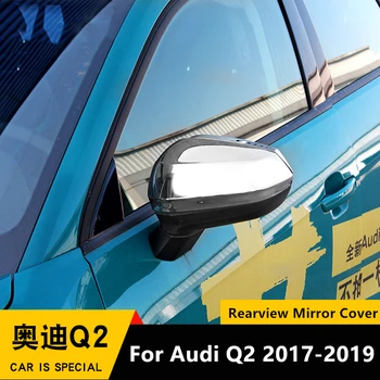 

2pcs Car Styling Sequin Covers For Audi Q2 2017-2019 Car Rearview Mirror Cover Frame Decoration Trim ABS Exterior Accessories