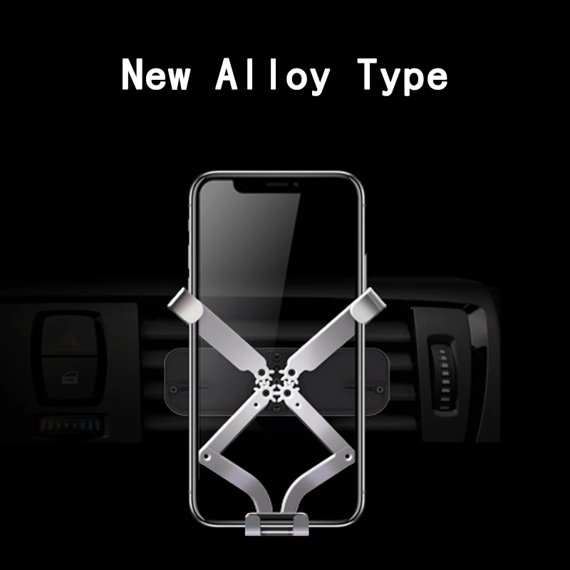 Universal Grip Car Mount Alloy Gravity Phone Holder Stand Bracket For Samsung Phone Accessories
