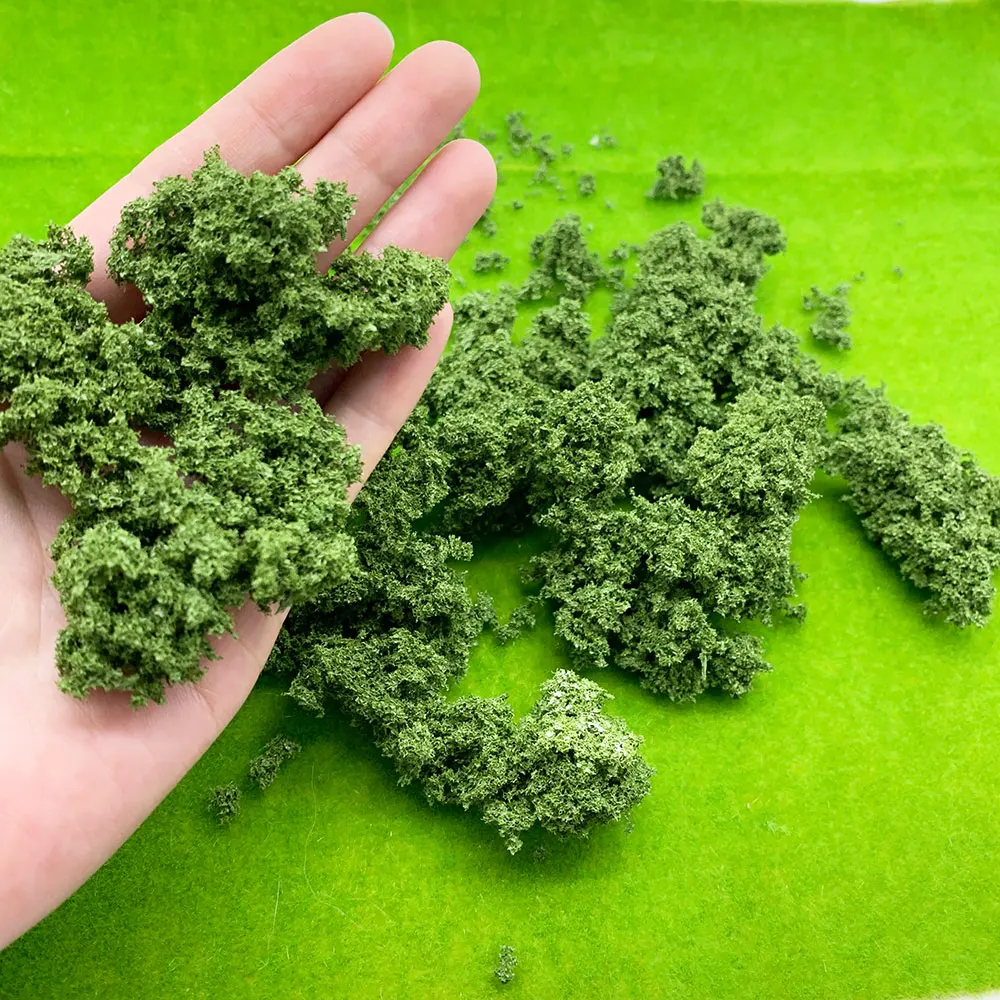 Tree Powder Model Sponge Cluster for Bushes Shrubs low Ground Cover DIY Scene Making Material Green Plant Tufted Railrod Layout