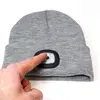 USB Rechargeable 4LED Outdoor Sport Beanie Hat Light Lamp Winter Wear Unisex Knitted Cap Supplies Parts Battery Operated ► Photo 2/6