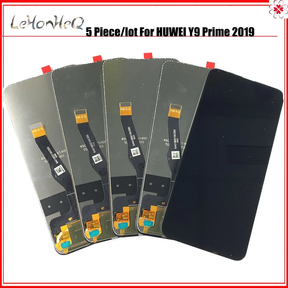 5 шт./лот ЖК дисплей для Huawei Y9 Prime 2019 STK-L21 STK-L22 сенсорный экран дигитайзер сборки P