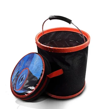 

12L Portable Large-Capacity Outdoor Camping Fishing Folding Water Bucket Car Storage Container Fishing Tools Car Wash Bucket