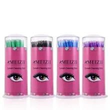 100 шт./кор. ресницы косметические ватные тампоны прочный Micro Индивидуальный Наращивание ресниц для наращивания Комплект ресниц очистки удаления палка