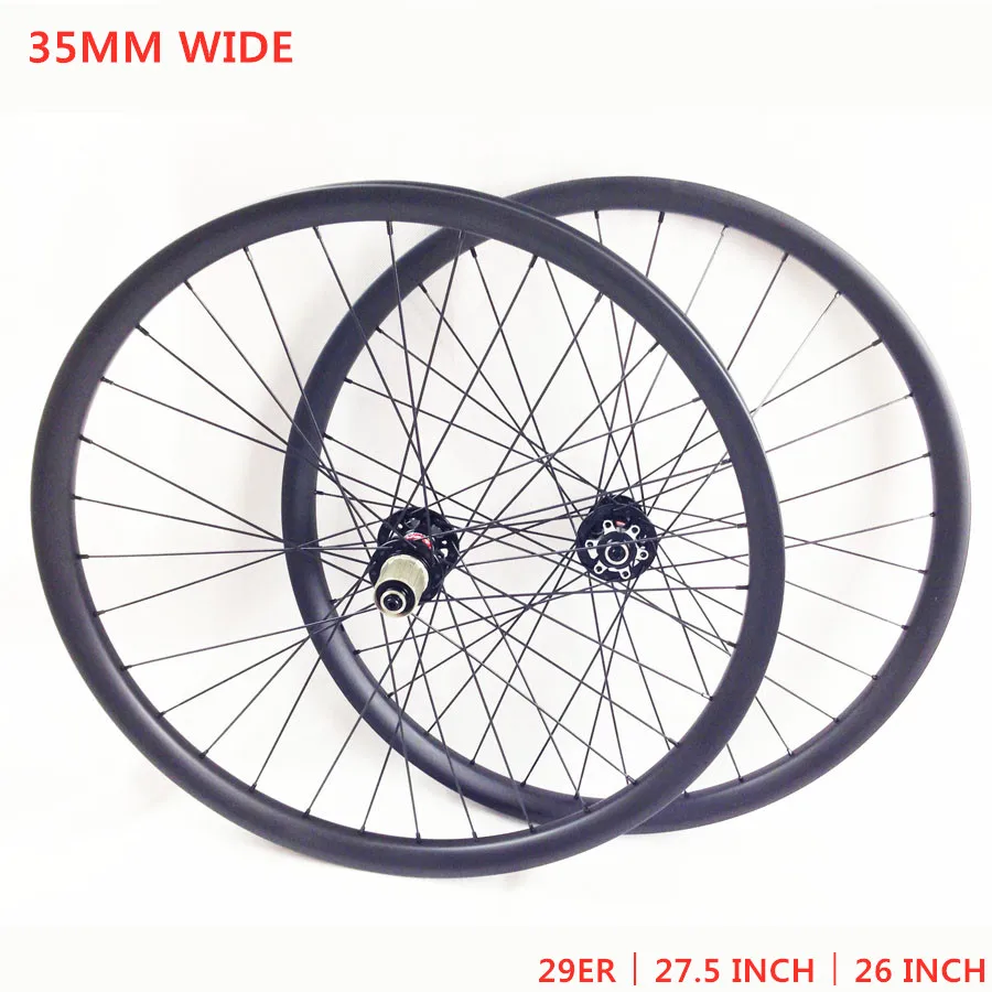 ФИК 35 мм широкое колесо для горного велосипеда с углеродом 26 дюймов 27,5 дюйма 29er крючковый обод UD матовый 3k глянцевый китайский завод MTB 650B колеса для езды по бездорожью
