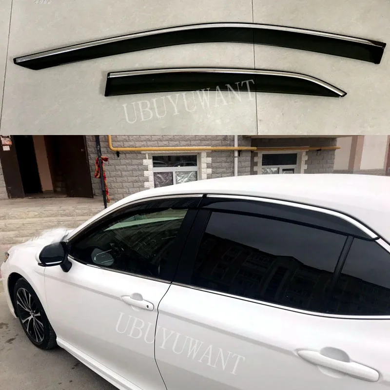 

UBUYUWANT For Toyota Camry 2018 2019 2020 Exterior Visor Vent Shades Window Sun Rain Guard Deflector 4pcs/set