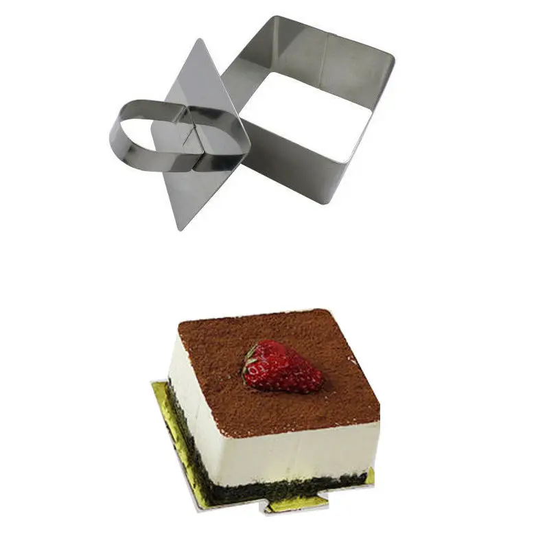 Инструменты для выпечки, сделай сам форма для кексов салат десерт высечки мусс кольцо торт инструмент для сыра нержавеющая сталь Q1 - Цвет: A