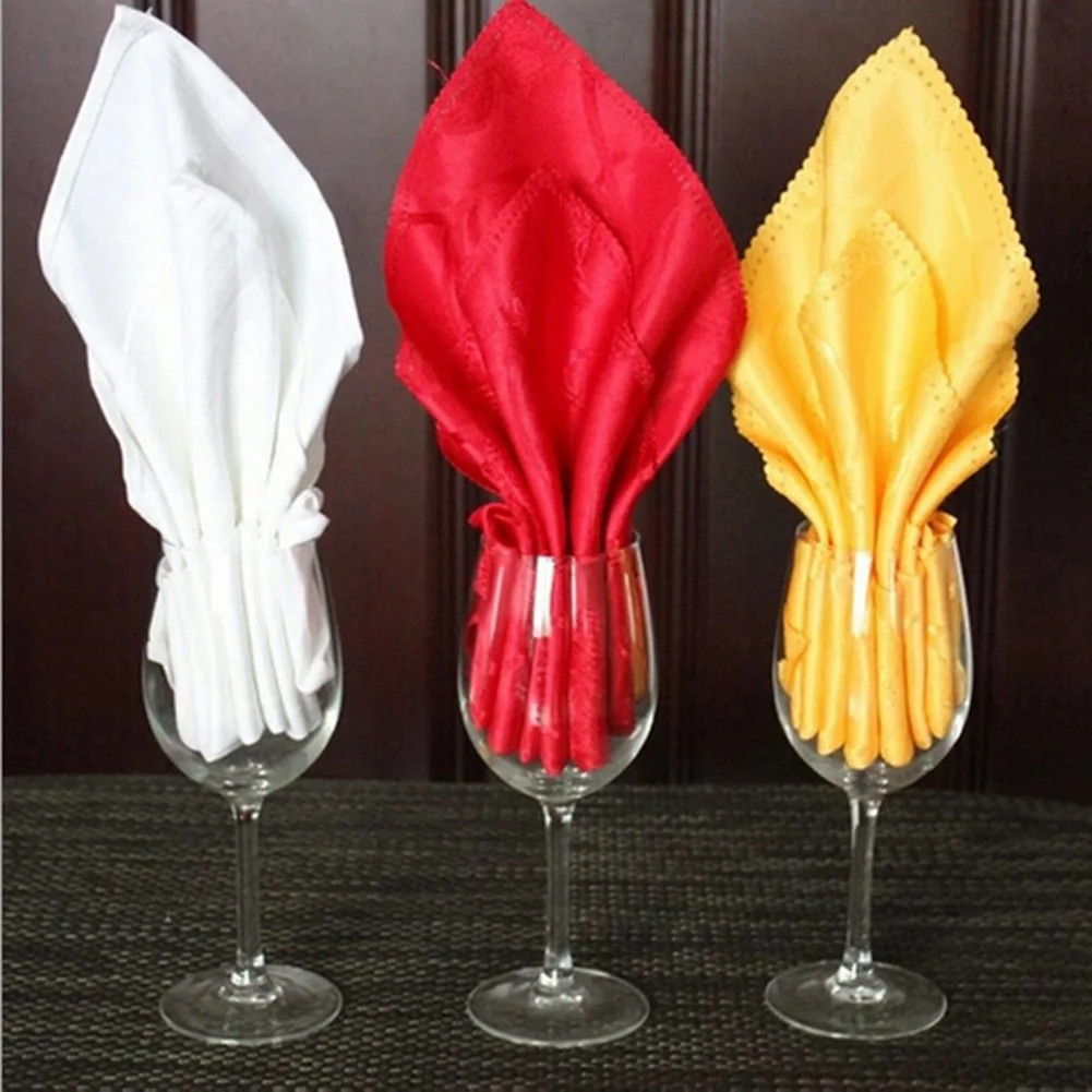 

NEW PREMIUM COTTON RESTAURANT WEDDING DINNER CLOTH LINEN Napkins Flower Designed
