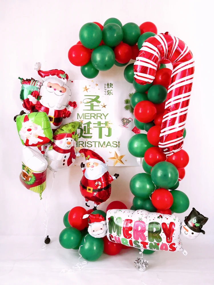 Merry Christmas Снеговик пожилой медведь фольгированные шары зеленая Рождественская елка Baloon deco noel вечерние декоративный воздушный шар Новогоднее украшение