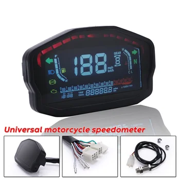 

Universal Motorcycle Speedometer Odometer 1,2,4 Cylinders Motorcycle Dual Speed Meter with LED Indicator Speedometer Yamaha