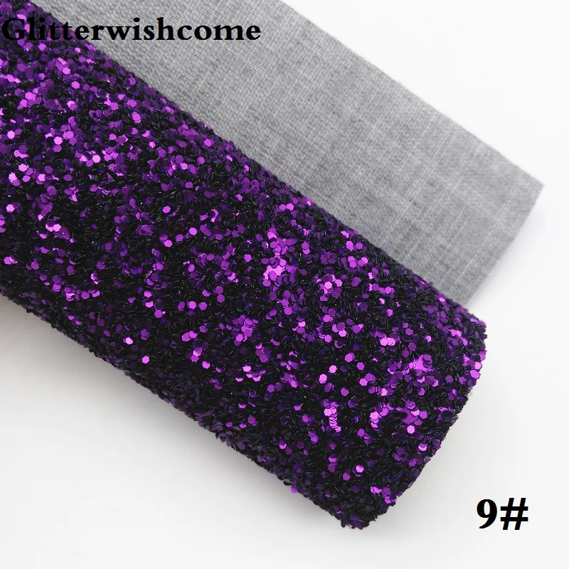 9 Glitterwishcome 21X29 см А4 Размер синтетическая кожа, матовая массивная блестящая кожа, искусственная ткань из искусственной кожи винил для бантов, GM042A - Цвет: 9