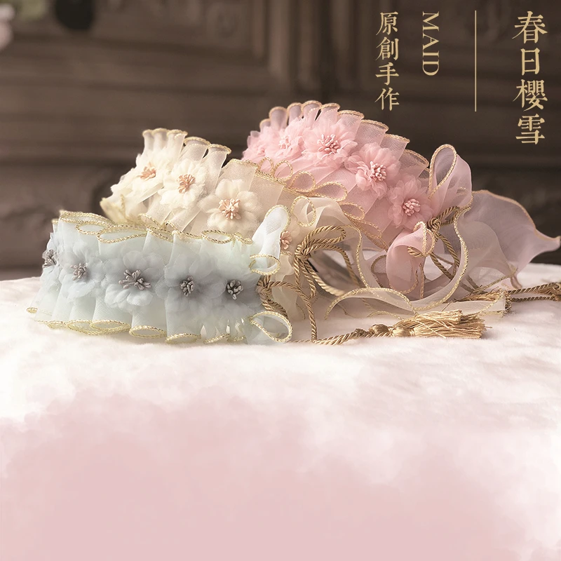 Spring Cherry Origional Hand Made Lolita Headdress KC Hair Bands Blossom Theme Accessories | Тематическая одежда и