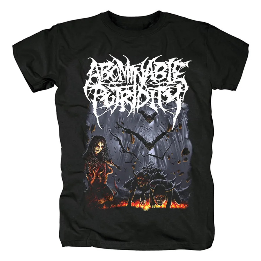 10 10 видов конструкций ужасная Abominable Putridity Rock брендовая рубашка 3D Hardrock Тяжелая темно-металлическая футболка из хлопка camiseta - Цвет: 10