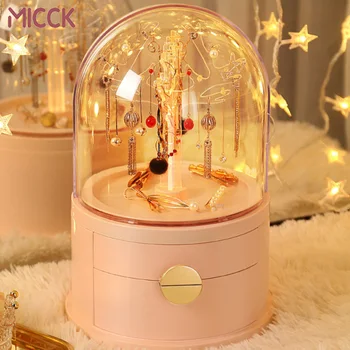 

MICCK Jewelry Box Storage Box Is Used To Store Necklace Earrings With Drawer Transparent Closed Decoration Can Given To Friend