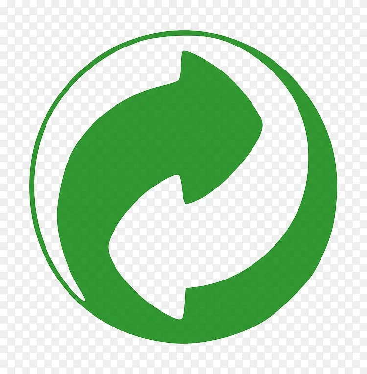 绿色点回收标志回收代码.符号
