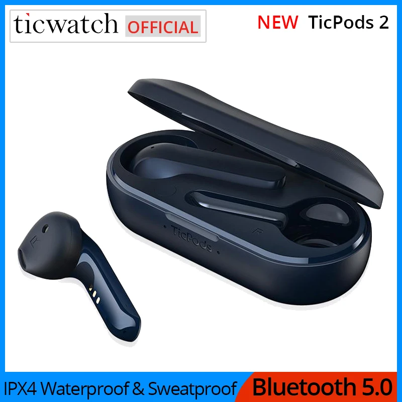 Ticwatch Ticpods 2 Tws Earphone Qualcomm Qcc3026 Ipx4 Waterproof Sweatproof Bluetooth 5 0 Aptx Noise Cancelling Charging Case Bluetooth Earphones Headphones Aliexpress
