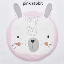 Детский коврик с изображением животных из мультфильмов, игровой коврик для новорожденных, одеяло для ползания, хлопковый круглый коврик для пола, коврик для детской комнаты, декор для детской комнаты