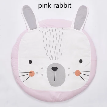 

Cartoon Animal Baby Mat Play Mat Newborn Infant Crawling Blanket Cotton Round Floor Carpet Rugs Mat For Kids Room Nursery Decor