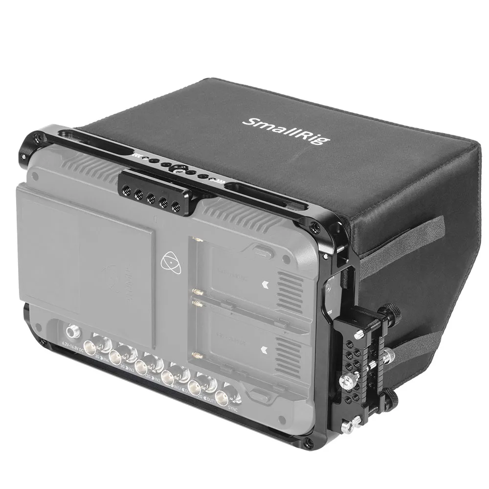 SmallRig монитор экран клетка с солнцезащитным козырьком/HDMI кабель зажим для Atomos Shogun 7 монитор клетка комплект со встроенным натовским Рельсом-2409