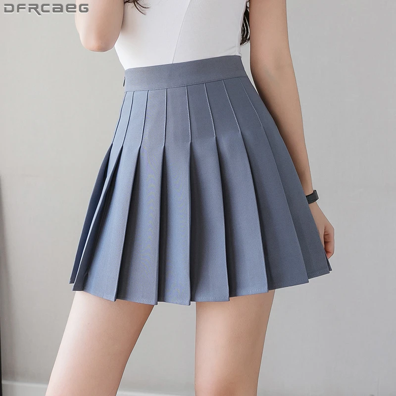 Blue pleated mini skirt Clearance