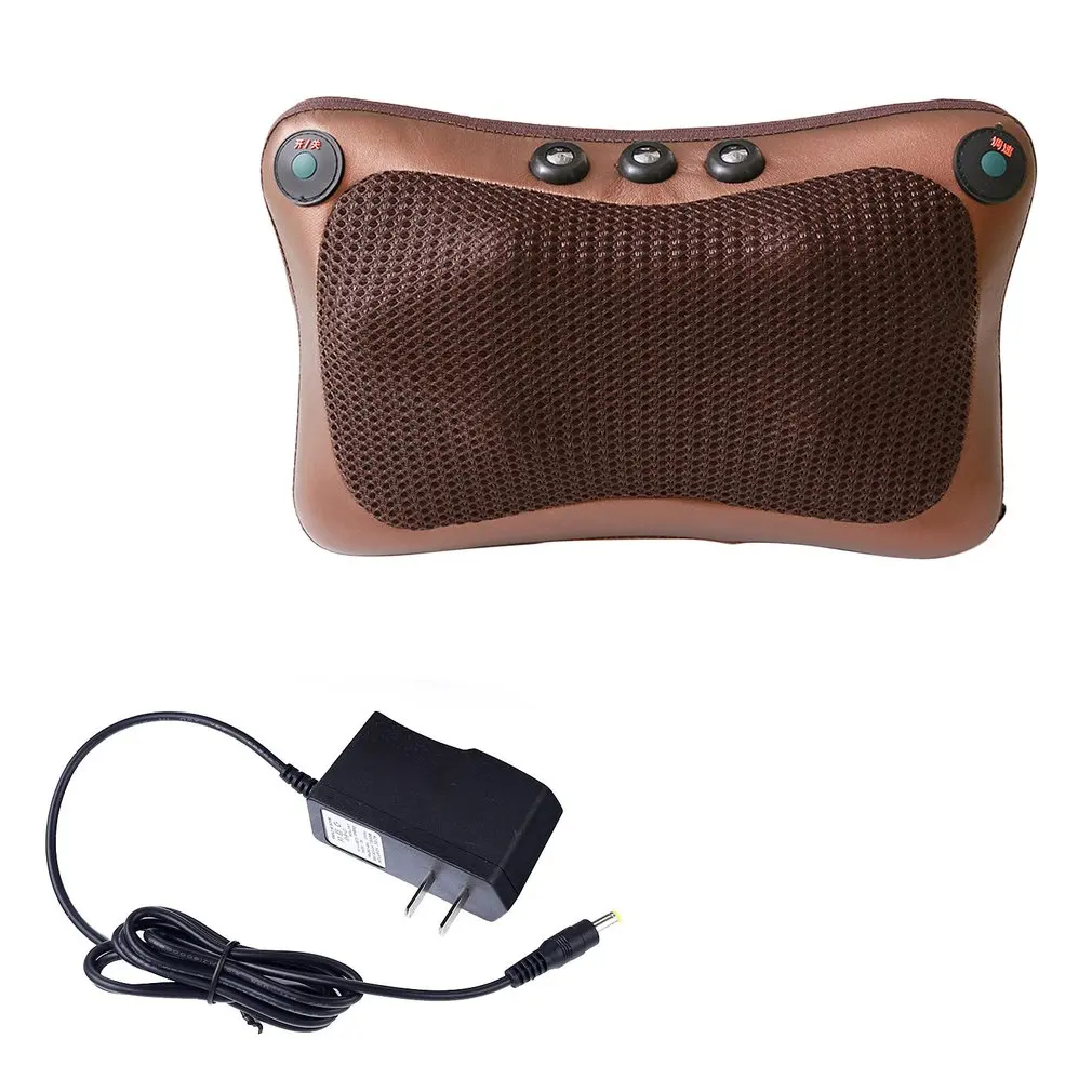 Shiatsu Massage Deep-Kneading Back Electric Neck Relaxation Pillowo Massage Devices Cushion with Heat Car Home Pillow Cushion