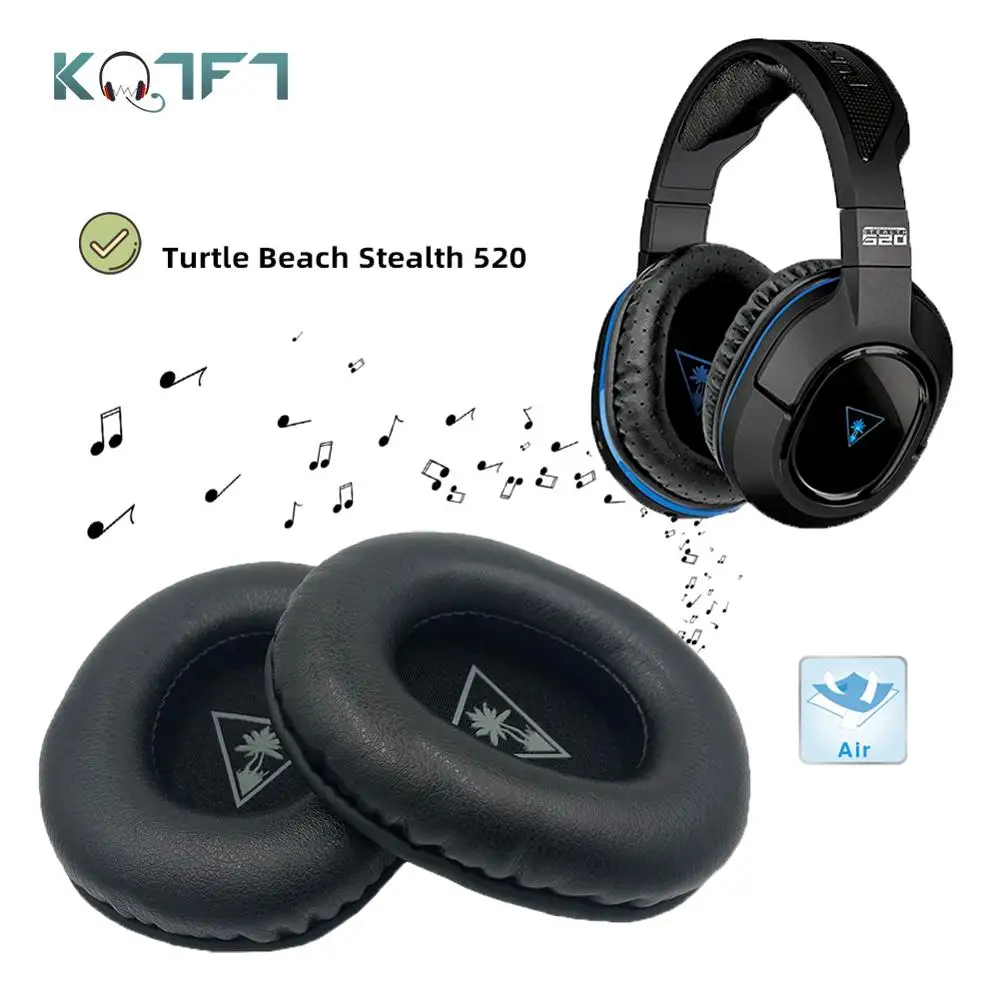 KQTFT 1 Pair of Replacement Ear Pads for Turtle Beach Stealth 520 Headset EarPads Earmuff Cover Cushion Cups