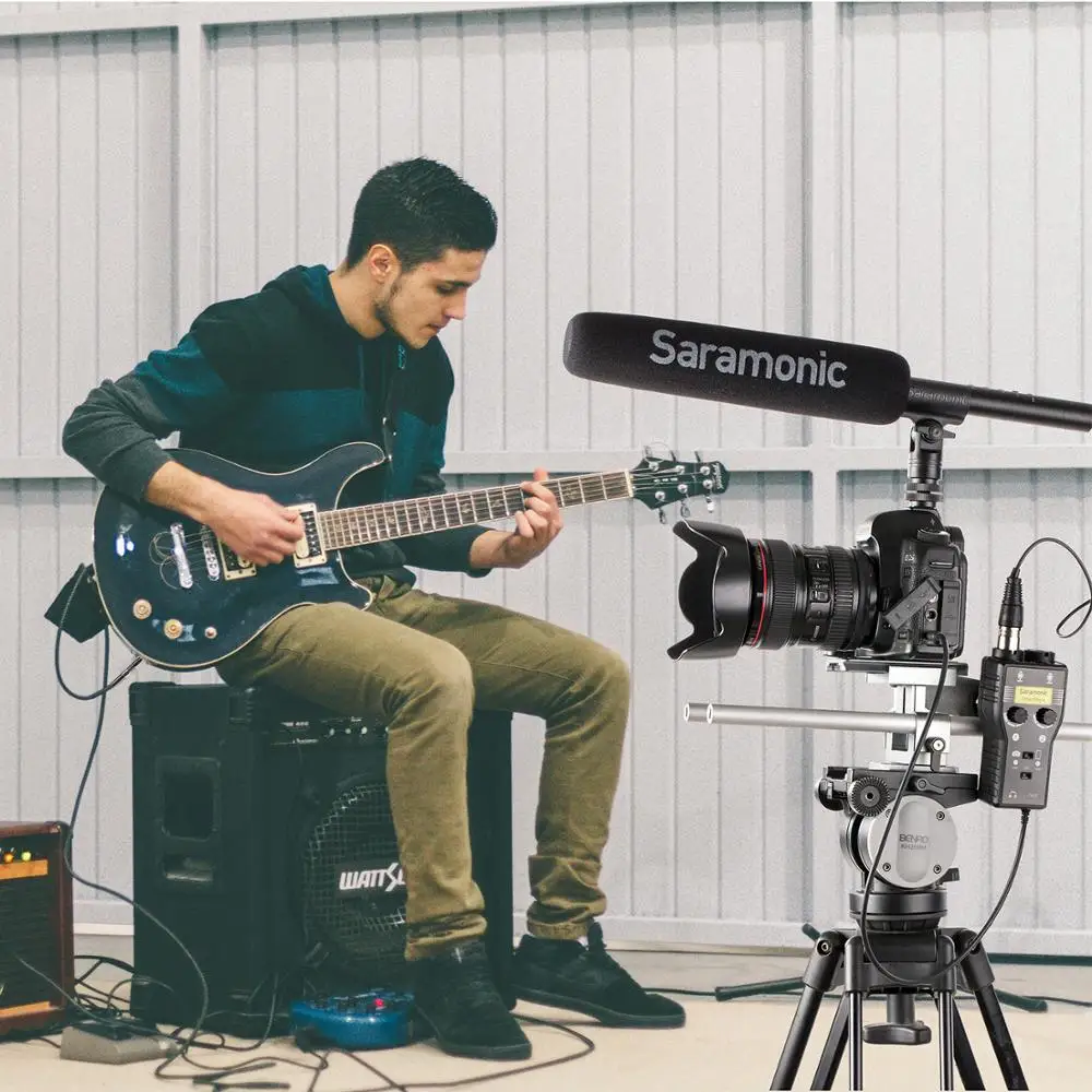 Saramonic XLR/3,5 мм профессиональный микрофон аудио микшер предусилитель и гитарный интерфейс для DSLR камеры iPhone 7 6 6s iPad iPod Xiaomi