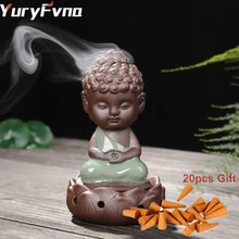 YuryFvna Керамика Ладан держатель горелки кадило фарфор сидящего Будды монашеские благовония башня катушки кадило орнамент украшения подарок