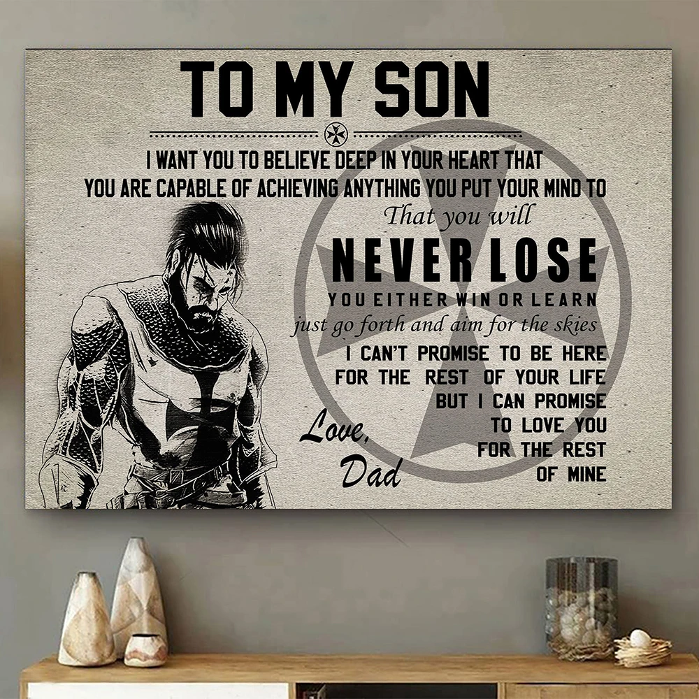 To My Son Daughter Canvas Poster I Want You To Believe Deep In Your Heart  Quote Painting Nursery Kidroom Wall Prints Retro Decor - AliExpress, image size:1000x1000