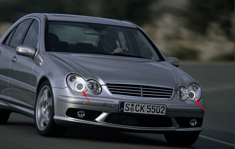 Многоцветный RGB светодиодный angel eyes Halo Ring Eye RF пульт дистанционного управления для Mercedes Benz CLK CLASS W209 CLK320 CLK500 03-06 аксессуары