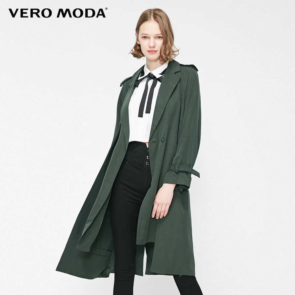 Dark safari s Vero Moda женский плащ со скрытыми пуговицами на шнуровке | 319121527 - Цвет: Dark safari s