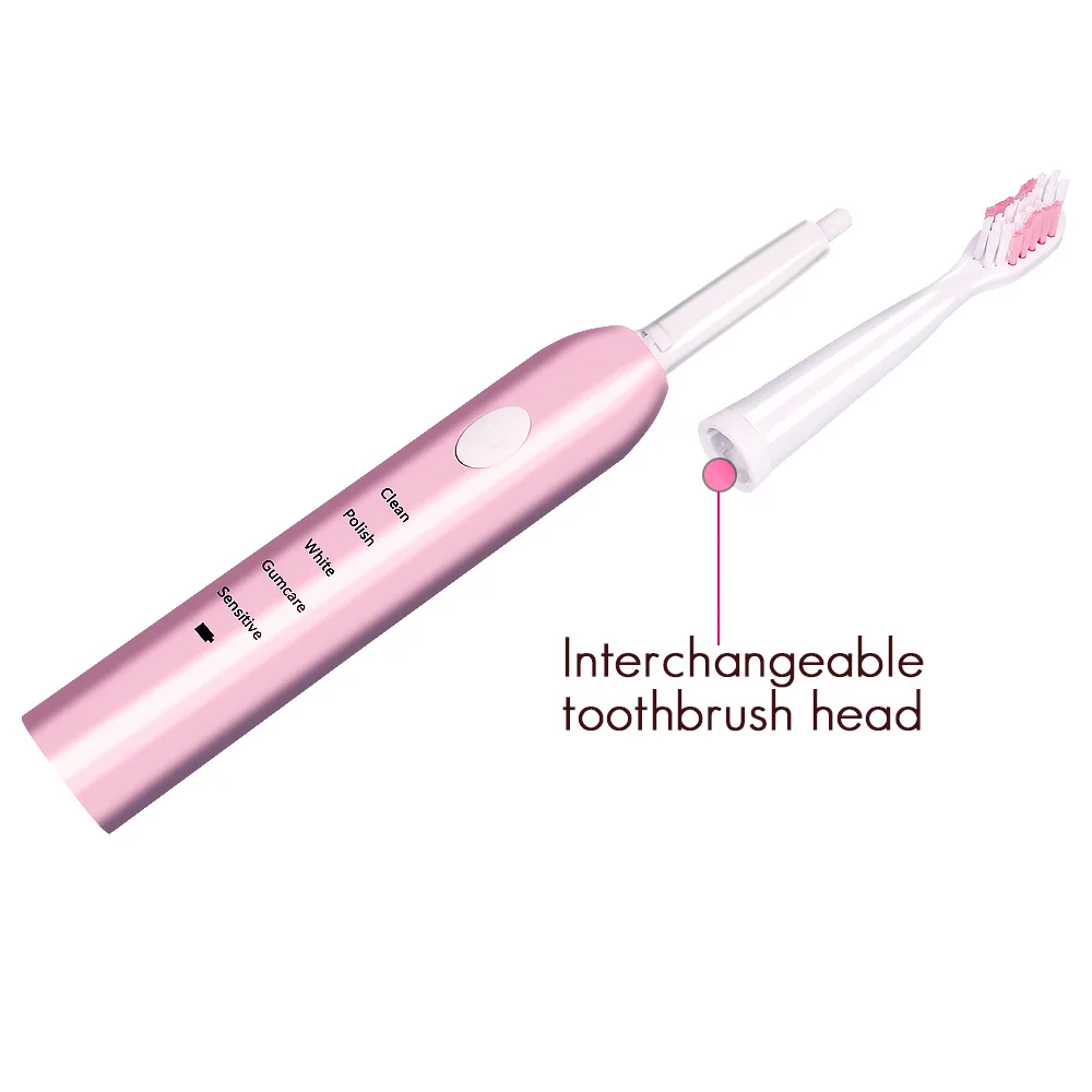 Звуковая электронная ультразвуковая зубная щетка мощная USB зарядка перезаряжаемая зубная щетка моющаяся электронная отбеливающая щетка для зубов