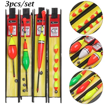 HOT OFFER ❤️ 3Pcs Fish Floating Light Stick Floats Assorted Sizes Slip Drift Tube Fluctuate Line Bobber Hook Lead Set Fishing Floats Accessor - discount item 2% OFF Sports & Entertainment