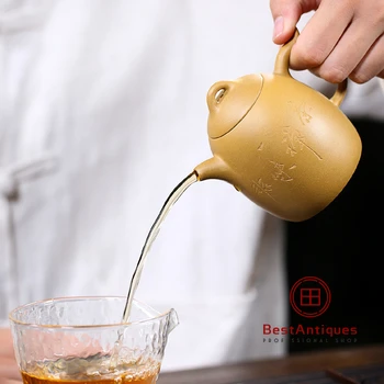 

Yixing Zisha Teapot Purple Clay Teapots Handmade Duanni Qinquan 200cc