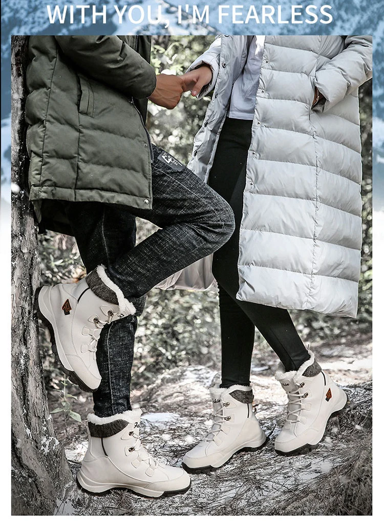 Winter Warm Snow Boots Men Fur Shoes Casual Non-slip Men Sneakers Waterproof Walking Shoe Plush Footwear Zapatos Hombre Big Size