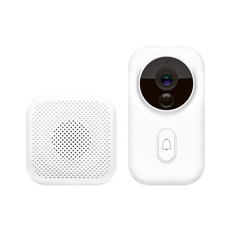 Белый Xiaomi Zero AI распознавание лица 720P ИК ночного видения видео дверной звонок набор обнаружения движения SMS Push домофон Облачное хранилище - Цвет: Белый
