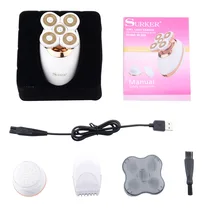 Surker Новые продукты Sk-325 женщин три в одном леди бритва/Эпилятор/инструмент для чистки лица Полностью моющийся usb зарядка