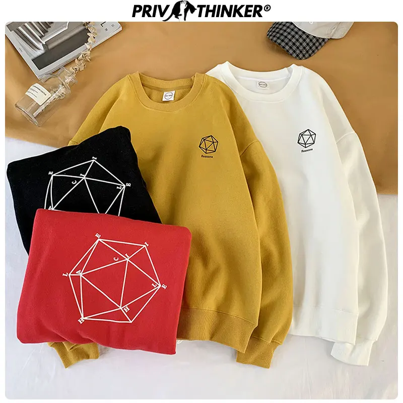 Privathink, Осенние Теплые женские толстовки,, модные, с геометрическим принтом, женские толстовки большого размера, зимние, плотные, флисовые топы, 5XL