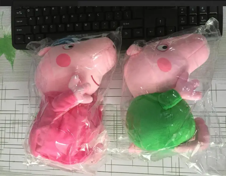 30 см Свинка Пеппа дедушка бабушка Peppa Джордж плюшевый медведь динозавр плюшевые игрушки Дети День рождения рождественские подарки