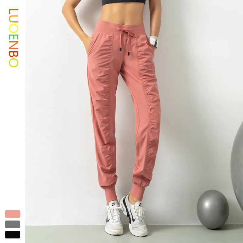 2020 New sweatpants Breathable WOMEN'S Tatting Fabric Slimming Loose-Fit Running Fitness Pants Capri Pocket Casual Beam Leg 2020 New sweatpants Breathable WOMEN'S Tatting Fabric Slimming Loose-Fit Running Fitness Pants Capri Pocket Casual Beam Leg