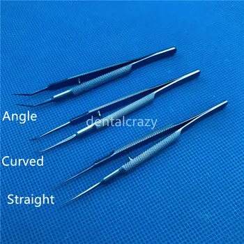 

18cm Titanium Alloy Round Handle Eyelid Tweezers Platform double eyelid tool fine tissue forceps Ophthalmic Instruments