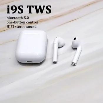 

mini Binaural call i9s Bluetooth 5.0 TWS earphone one-button control wireless headphone sport HIFI earbuds with charging case