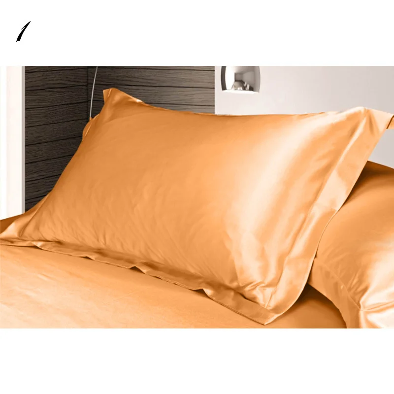 1pc Pure Emulation Silky Satin Pillowcase Single Pillow Cover Multicolor 48*74cm 3